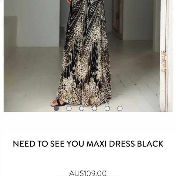 This is a stunning gold and back dress! - Picture 2 of 2